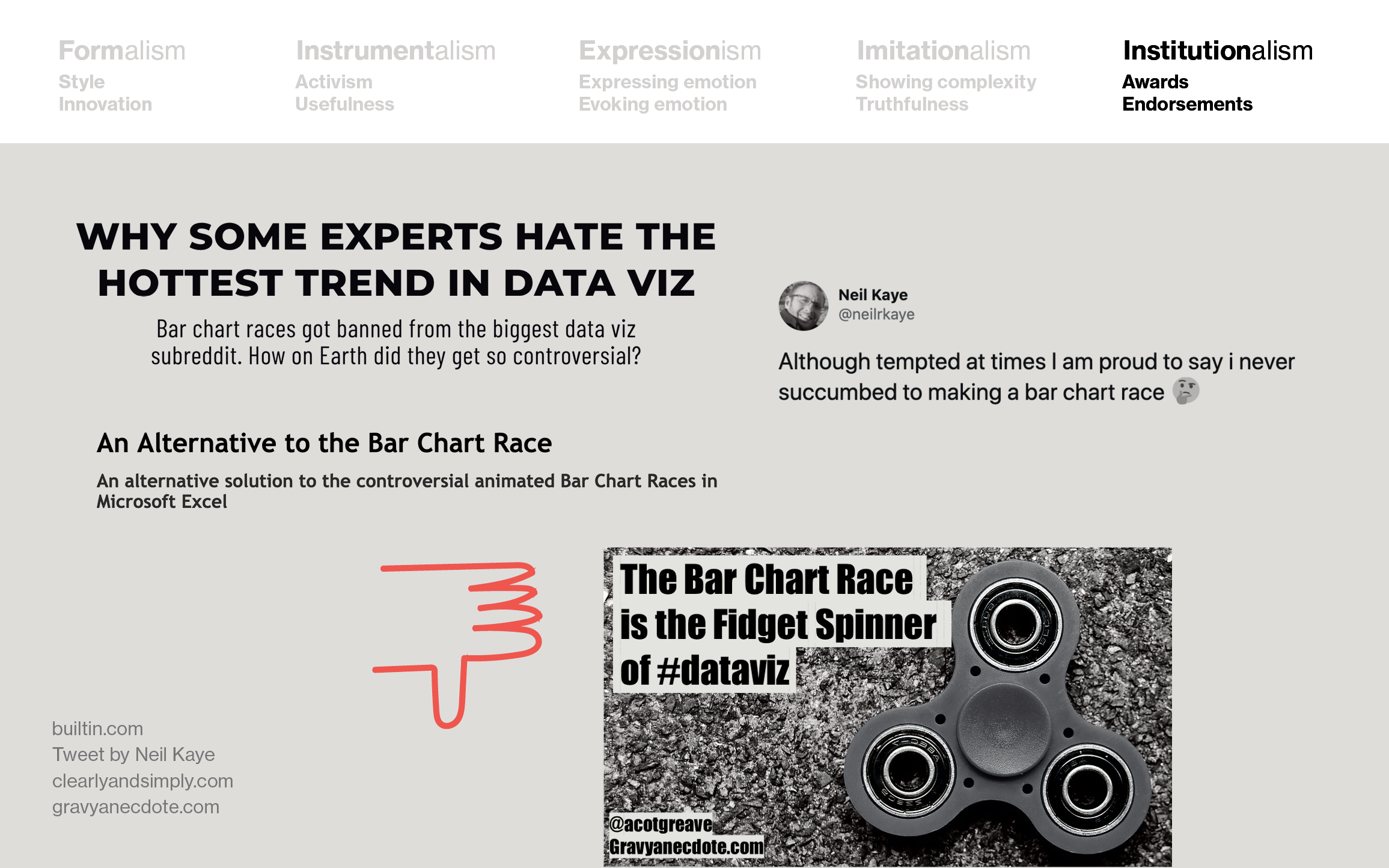 slide from my SHOW talk about data vis rules